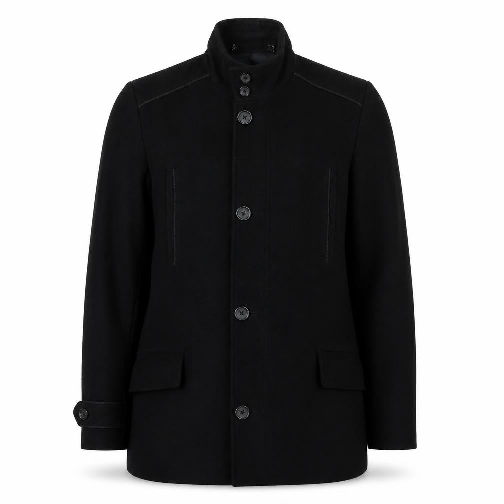Charlton Gray Men's Black Wool Blend Coat Size S