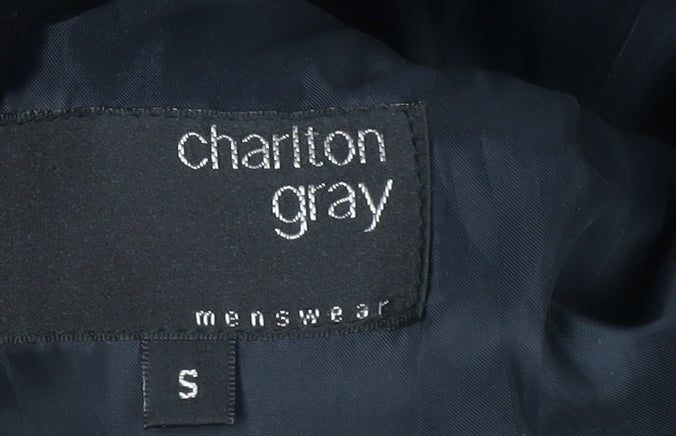Charlton Gray Men's Black Wool Blend Coat Size S