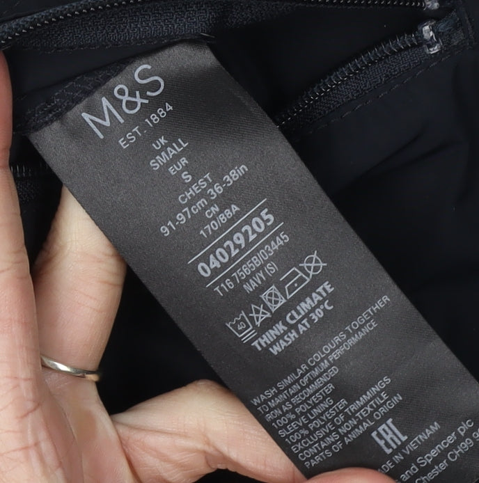Marks and Spencer Men's Black Hooded Parka Jacket S