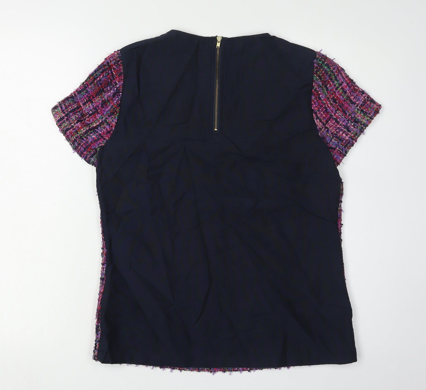 Boden Women's Multicoloured Short Sleeve Plaid Top
