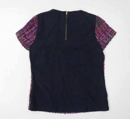 Boden Women's Multicoloured Short Sleeve Plaid Top