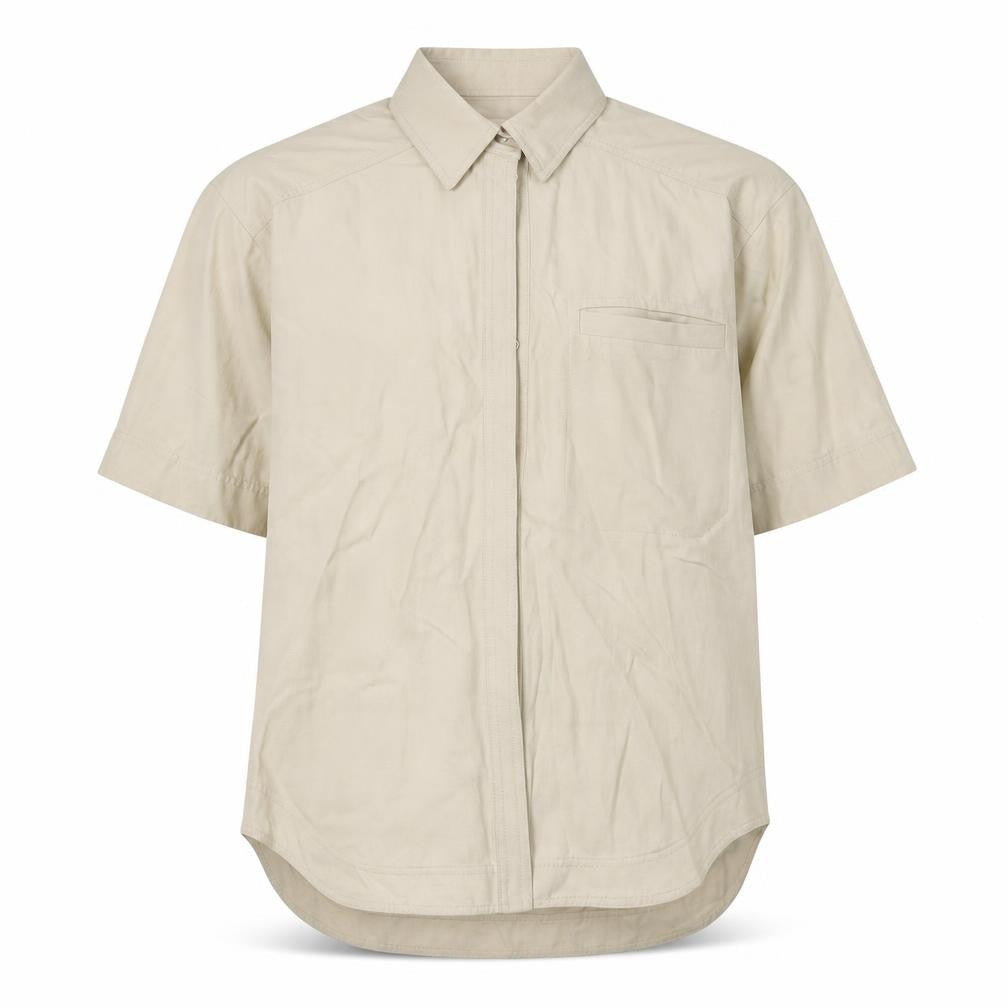 LOULOU STUDIO Men’s Beige Button-Up Shirt Large