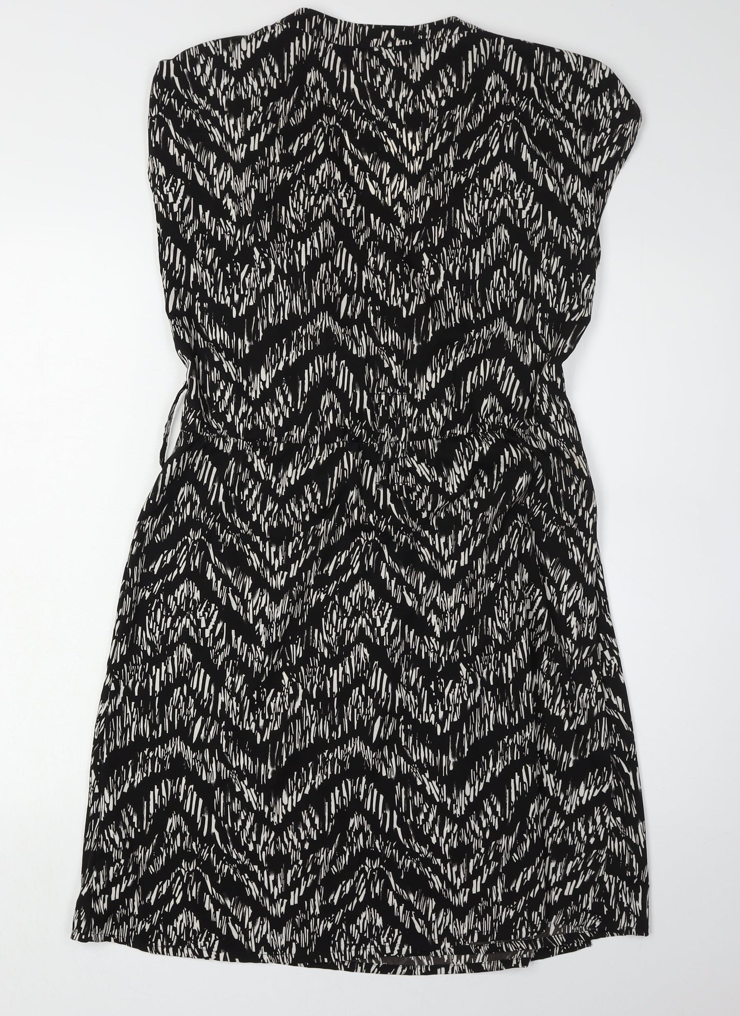 H&M Women's Black Chevron Sleeveless Dress Size 10