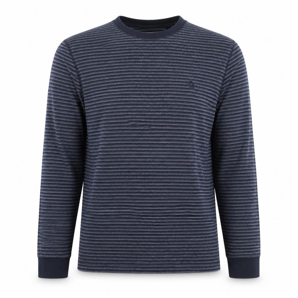 Penguin Unisex Blue Striped Crew Neck Long Sleeve M