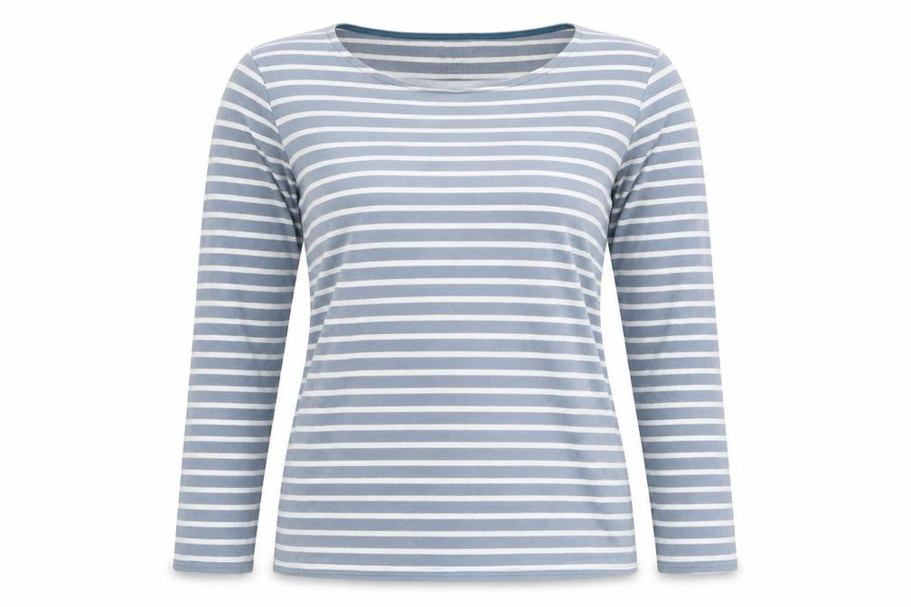Boden Women's Blue Striped Long Sleeve T-Shirt Size 12