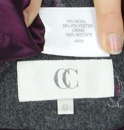 Country Casuals Women's Grey Floral Wool Suit Jacket Size 18