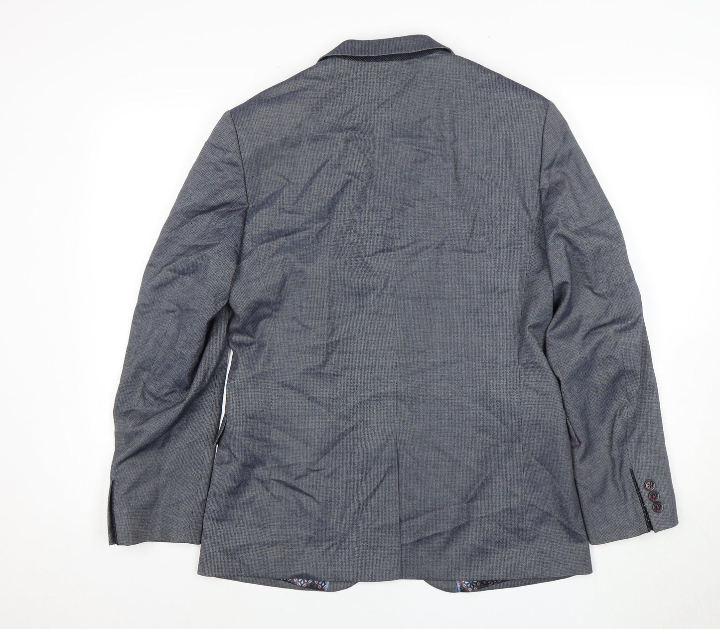 Ted Baker Men's Grey Blazer Size 3 Regular Fit Jacket