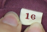 Close-up detail of Style by EWM Women’s Purple Blazer, size UK 16