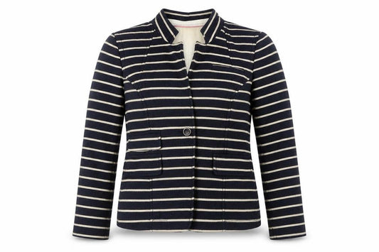 Banana Republic Women's Striped Blazer - Black, Size 8