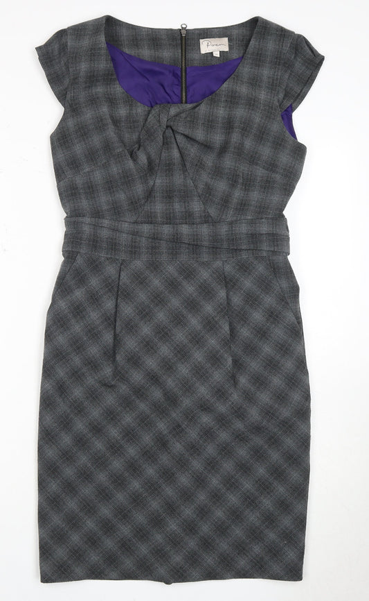Poem by Oliver Bonas Grey Sheath Dress, Size 10