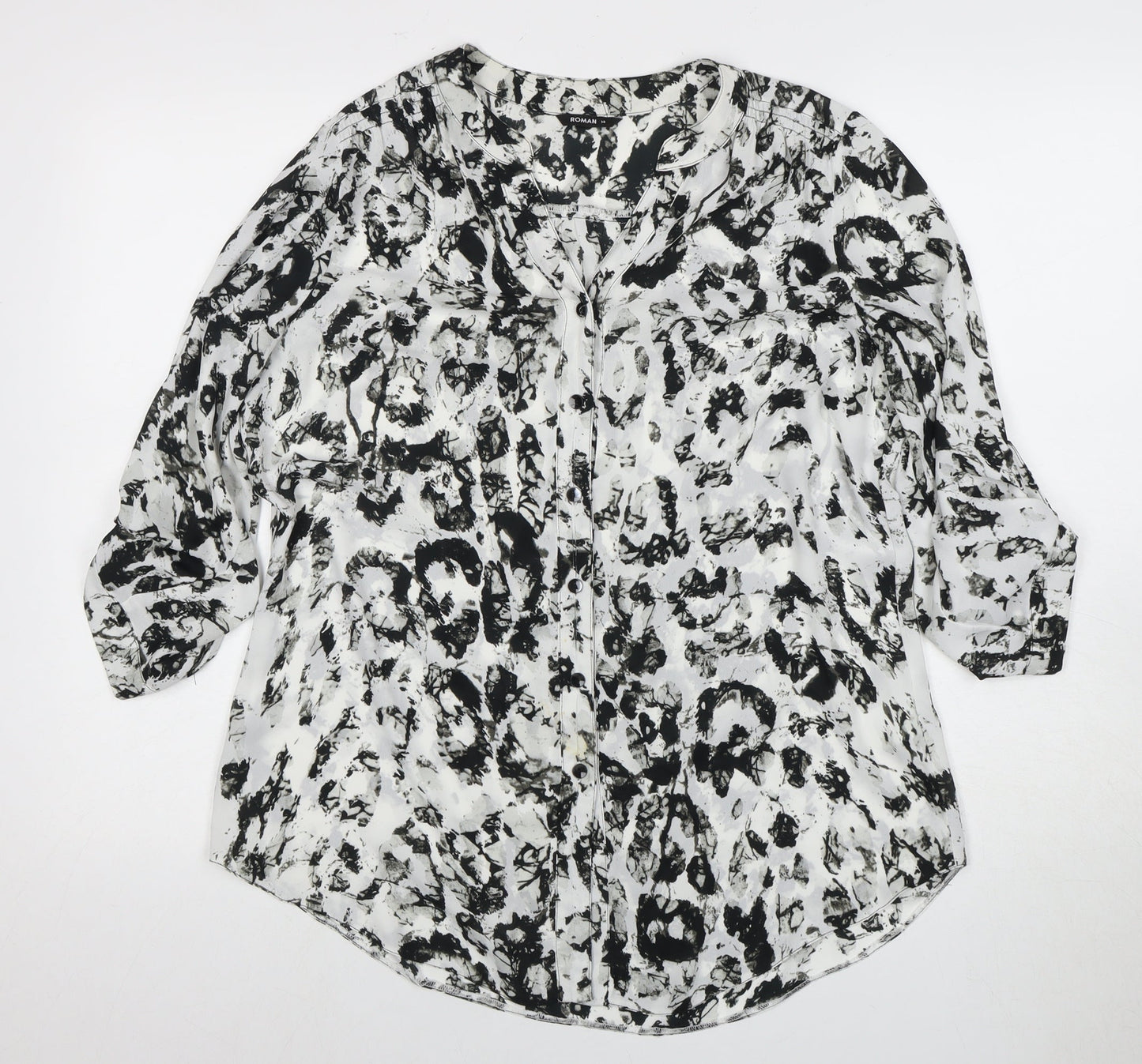 Roman Women's Multicoloured Animal Print Blouse Size 14