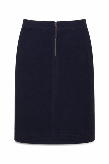 Boden Women's Blue Midi Pencil Skirt, Size 6, Zip Accent