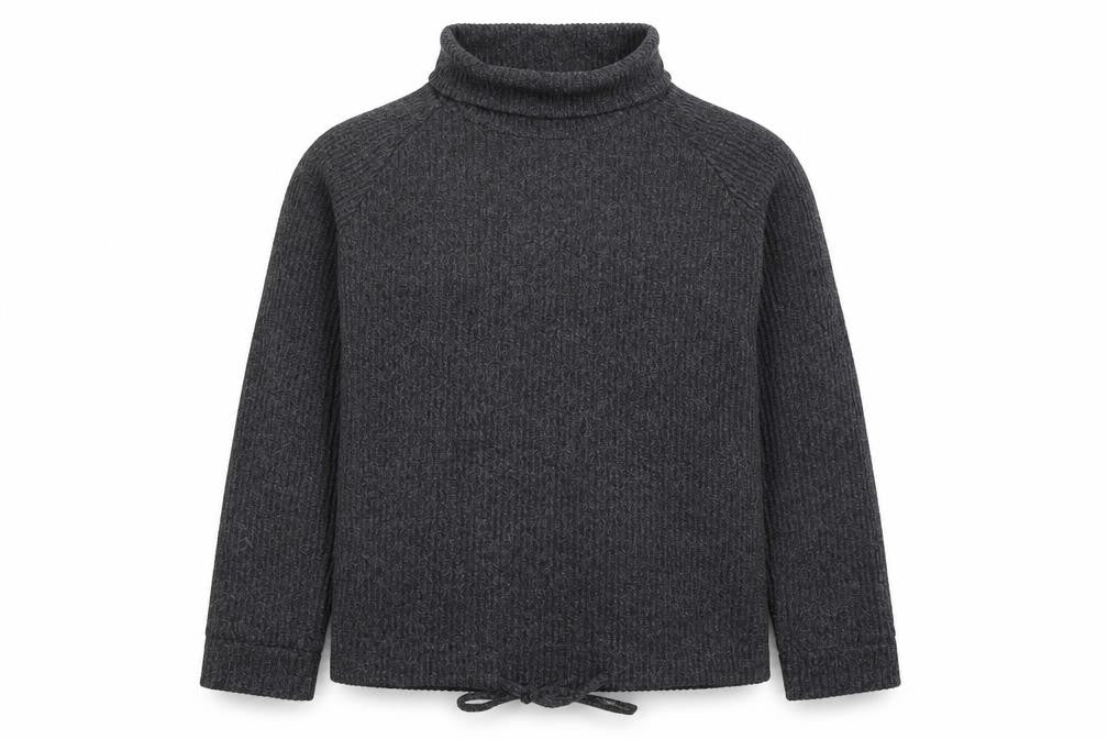 Women's Grey Cowl Neck Sweatshirt, Size S, Casual
