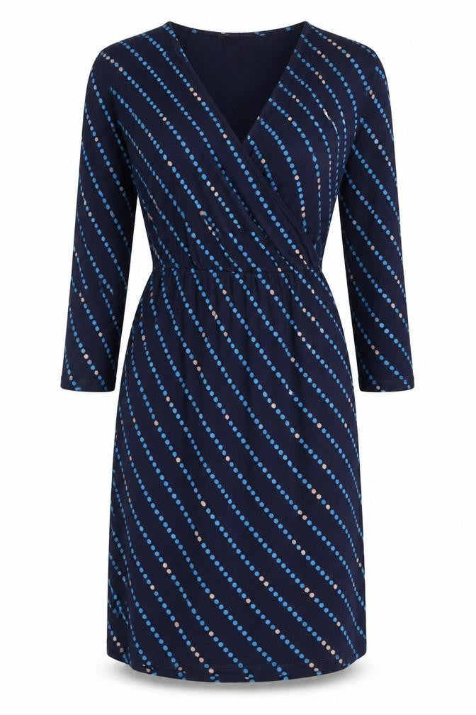 Boden Women's Blue Polka Dot Wrap Dress, Size 8