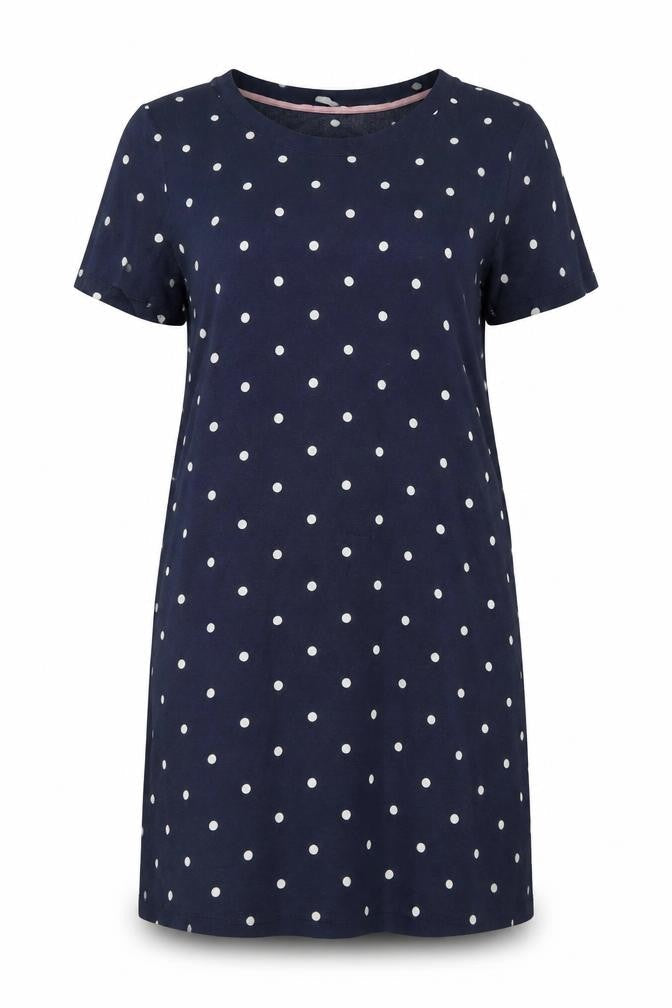 Joules Women's Blue Polka Dot Shift Dress Size 12