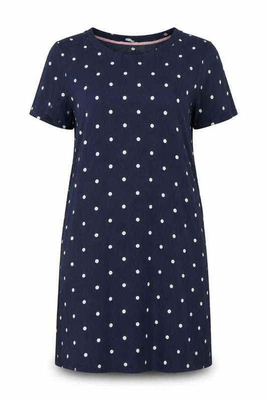 Joules Women's Blue Polka Dot Shift Dress Size 12