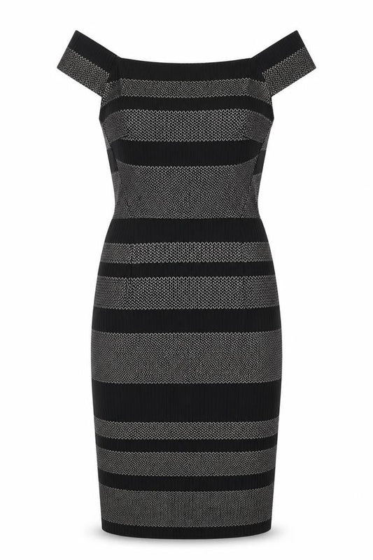 Warehouse Women Black Striped Dress Size 12