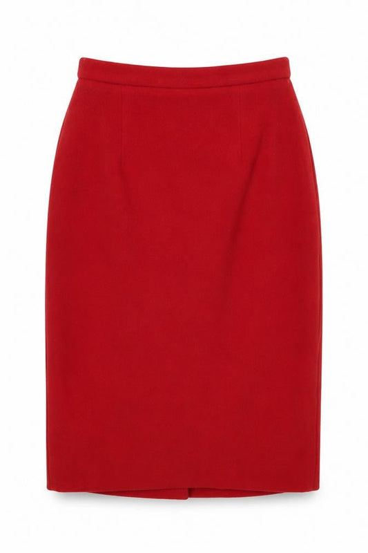 Jigsaw Women's Red Knee Length Pencil Skirt