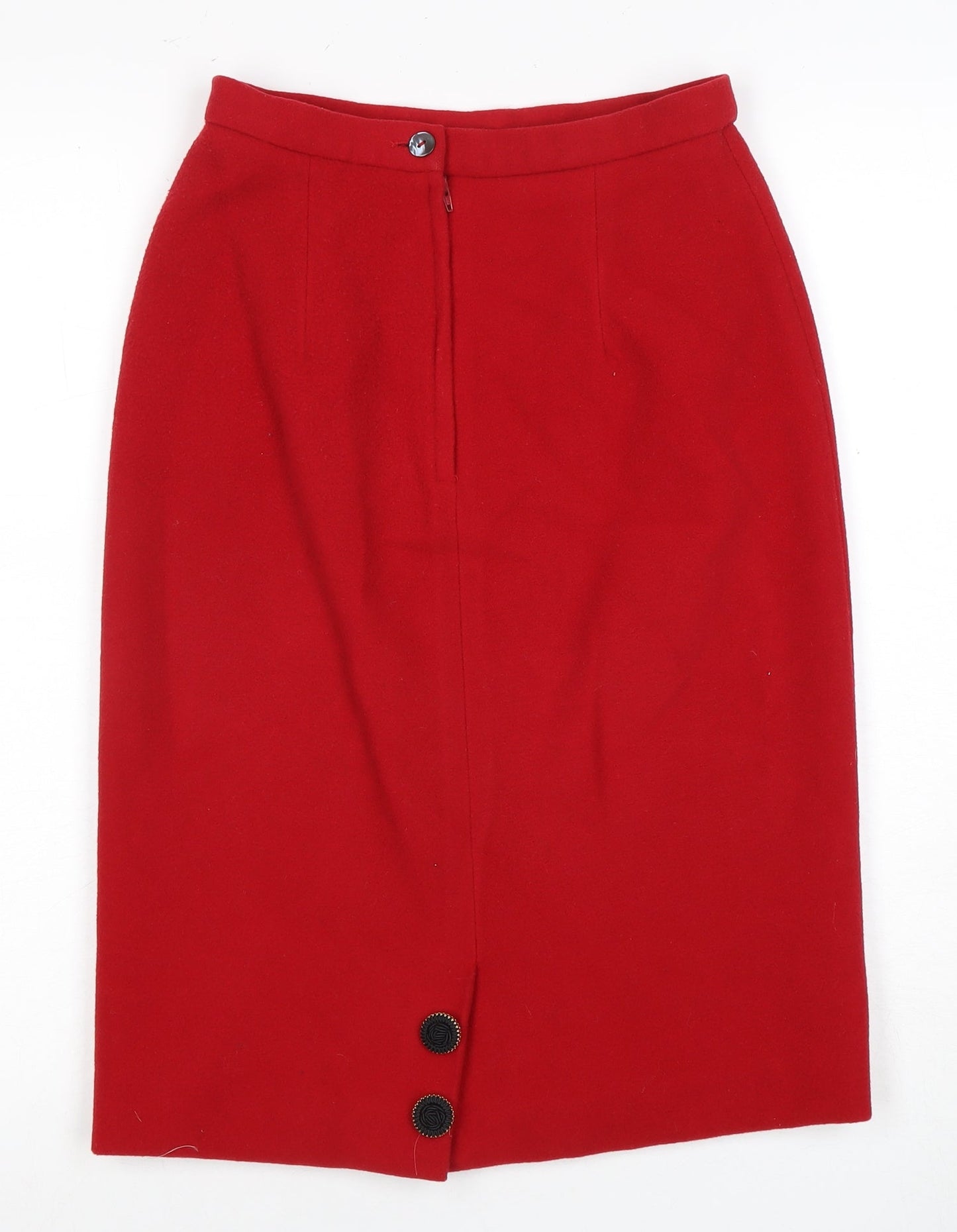 Jigsaw Women's Red Knee Length Pencil Skirt