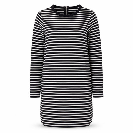 Seed Heritage Women's Black Striped Dress S Cotton
