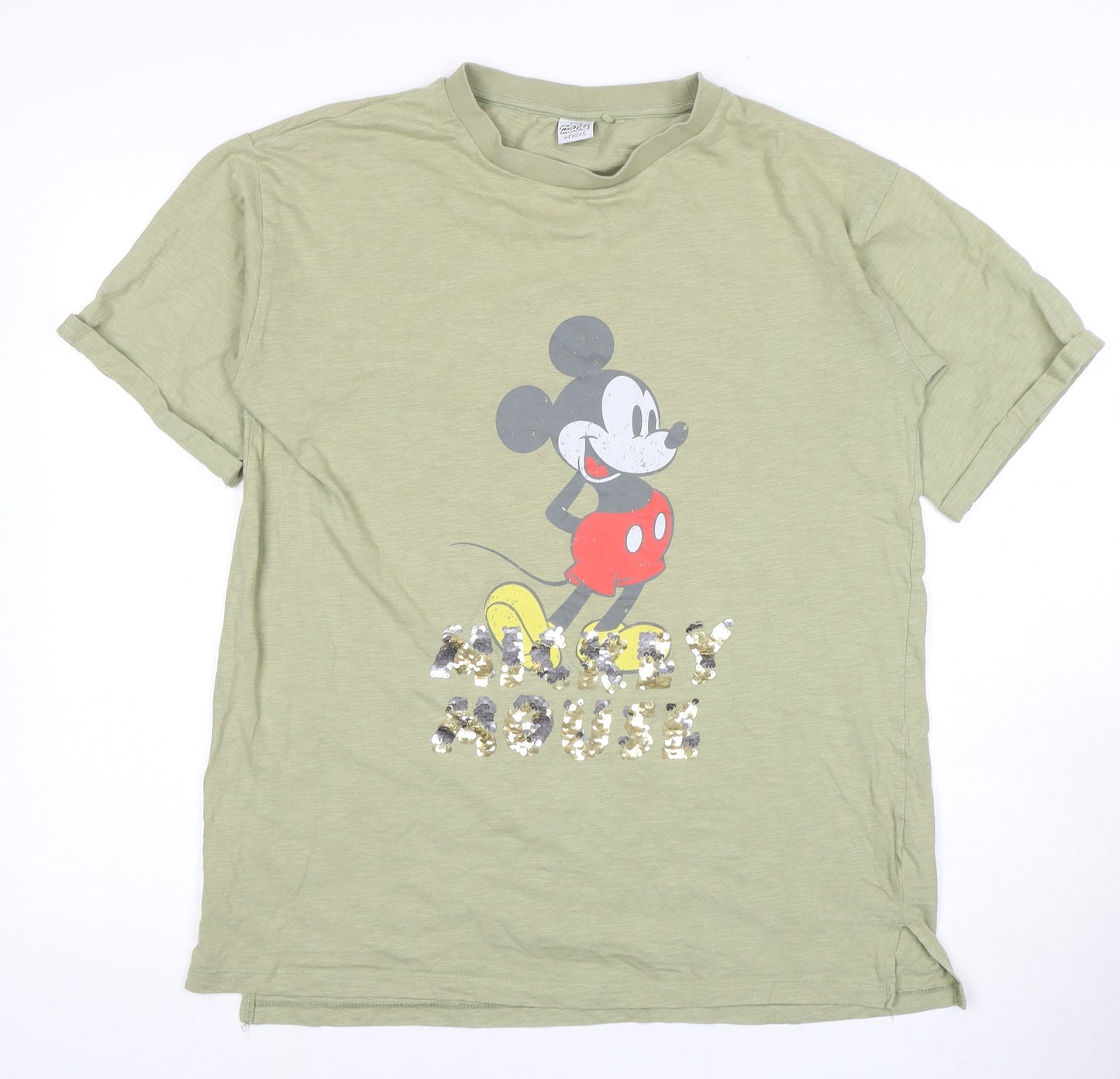 Next Girls Green Mickey Mouse T-Shirt - Size 16 Years