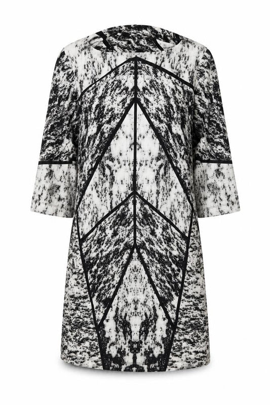 Wallis Women's Geometric 3/4 Sleeve Dress S