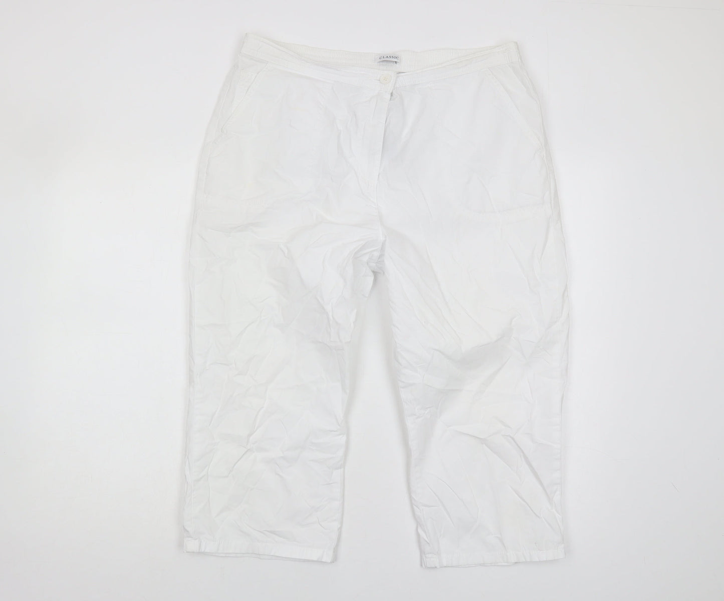 Marks and Spencer Women's White Trousers Size 16