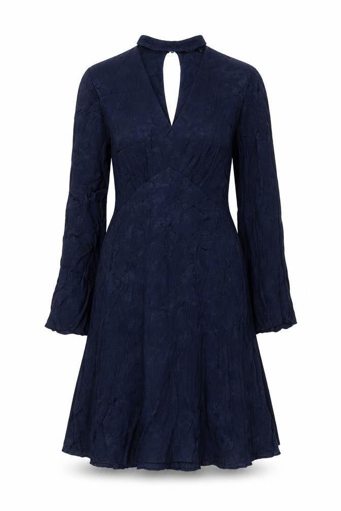 Marks & Spencer Women's Blue V-Neck Dress Size 8