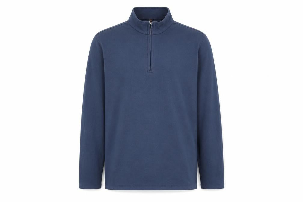 JACHS New York Men's Blue 1/4 Zip Sweatshirt L