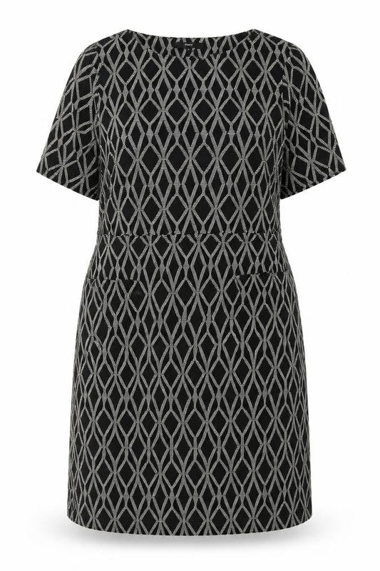Next Women's Size 18 Black Geometric Shift Dress