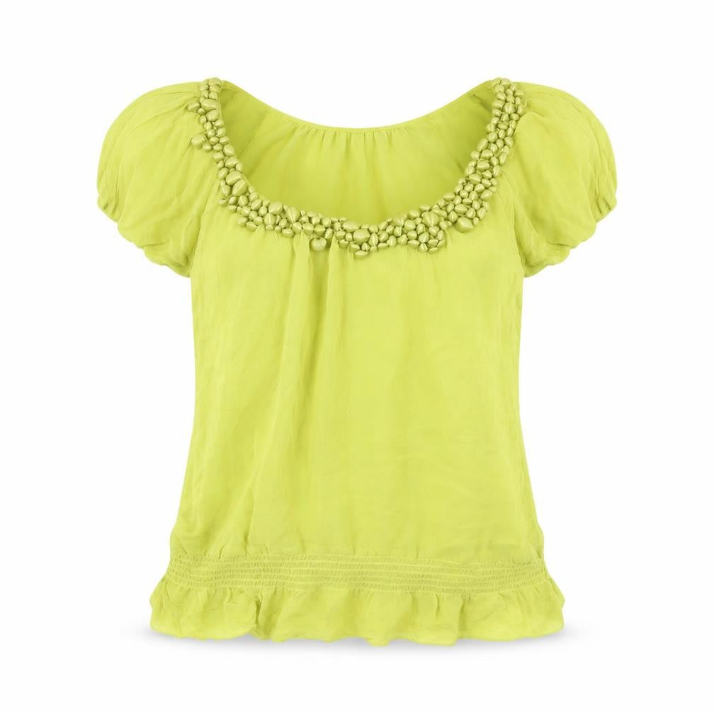Ted Baker Women's Green Silk Top Size 10