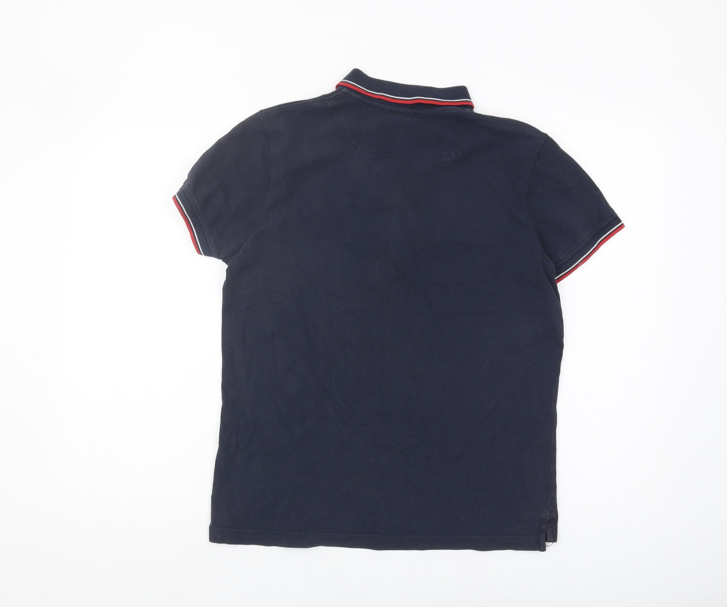 Diesel Men's Blue Polo Shirt Medium with Logo Accent