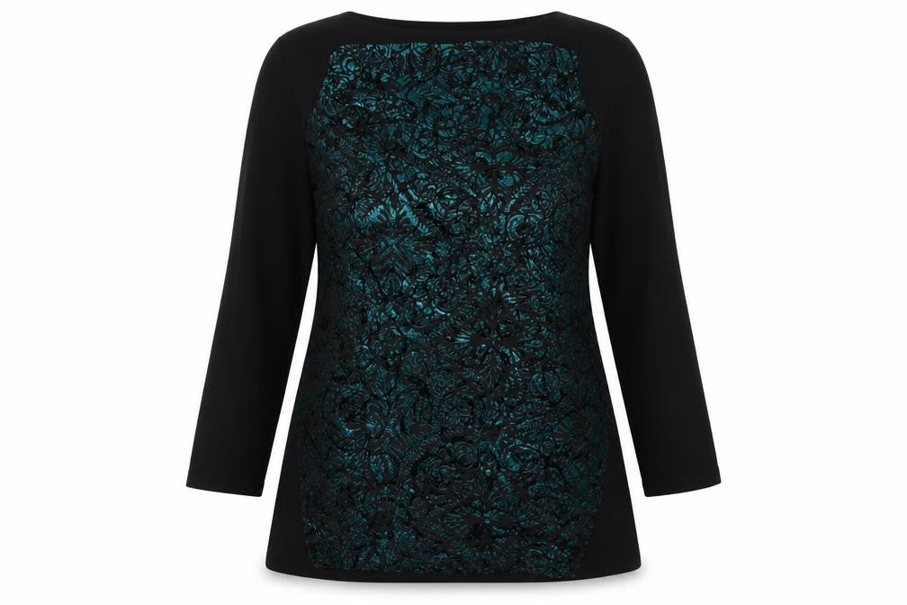 Marks & Spencer Women's Black 3/4 Sleeve Top Size 12