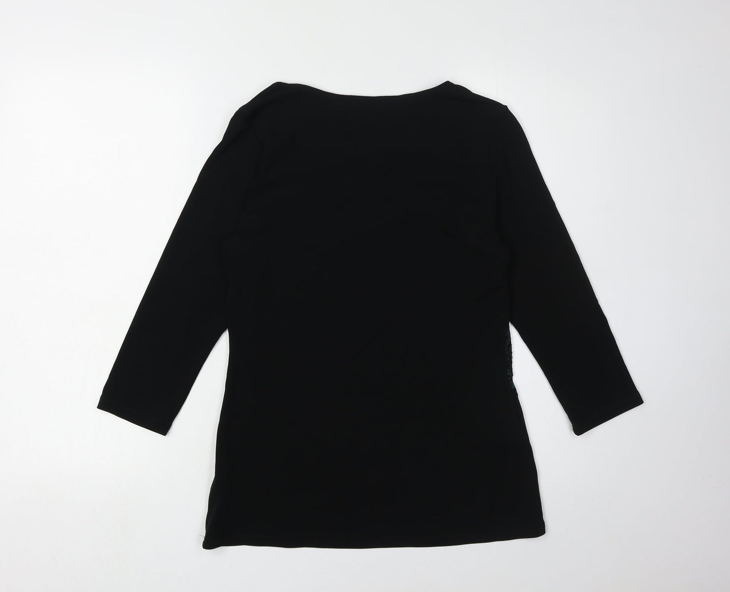 Marks and Spencer Women's Black 3/4 Sleeve Top Size 12