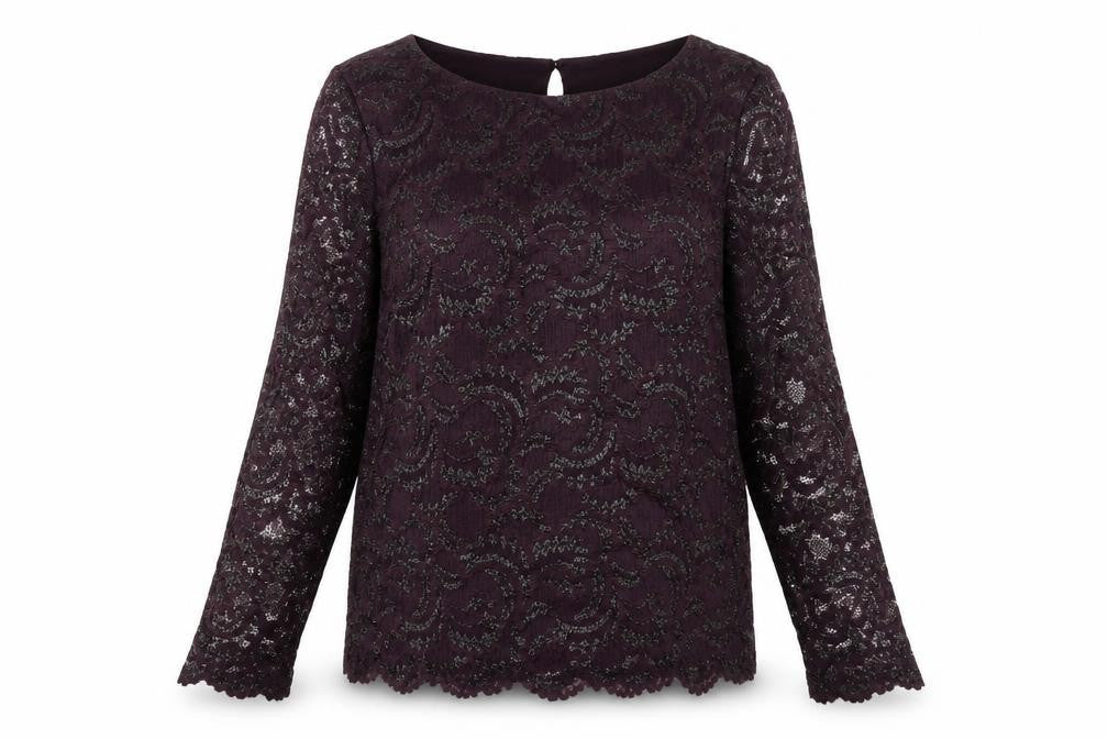 Marks & Spencer Women's Purple Lace Blouse UK 12