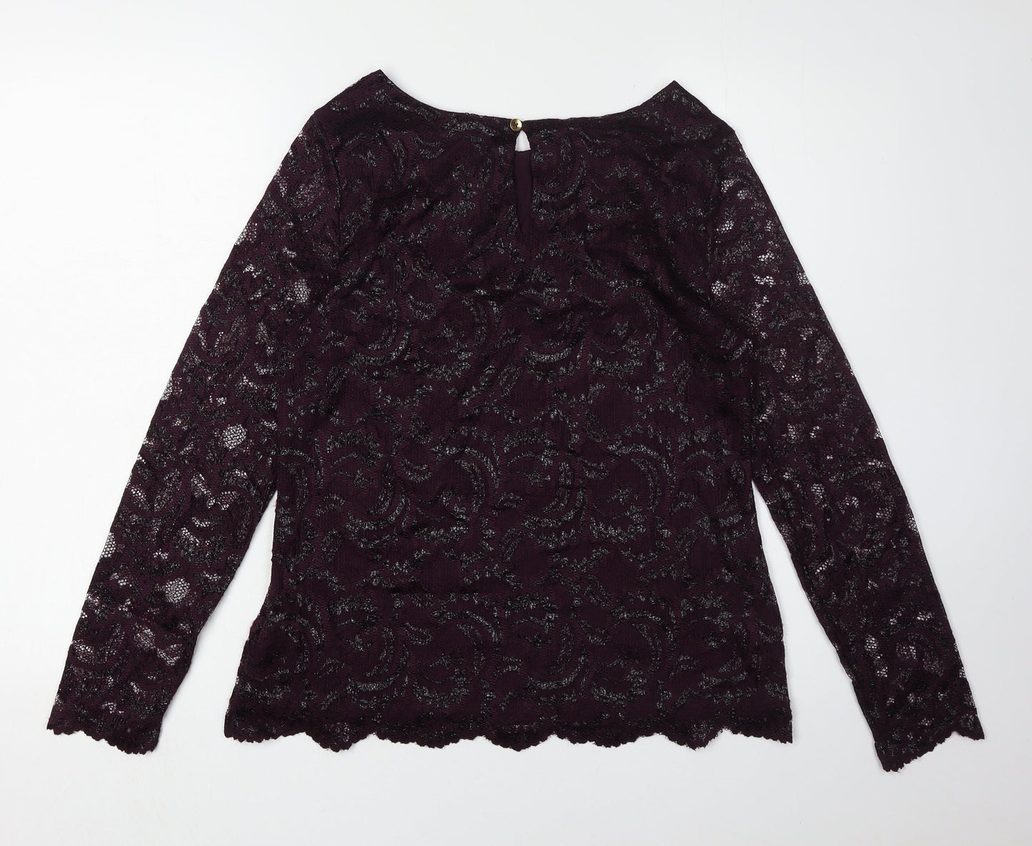 Marks and Spencer Women's Purple Lace Blouse UK 12