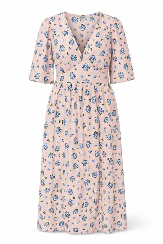 Monki Women's Multicoloured Floral Midi Wrap Dress