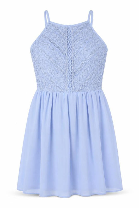 New Look Blue Fit & Flare Sleeveless Dress for Teens