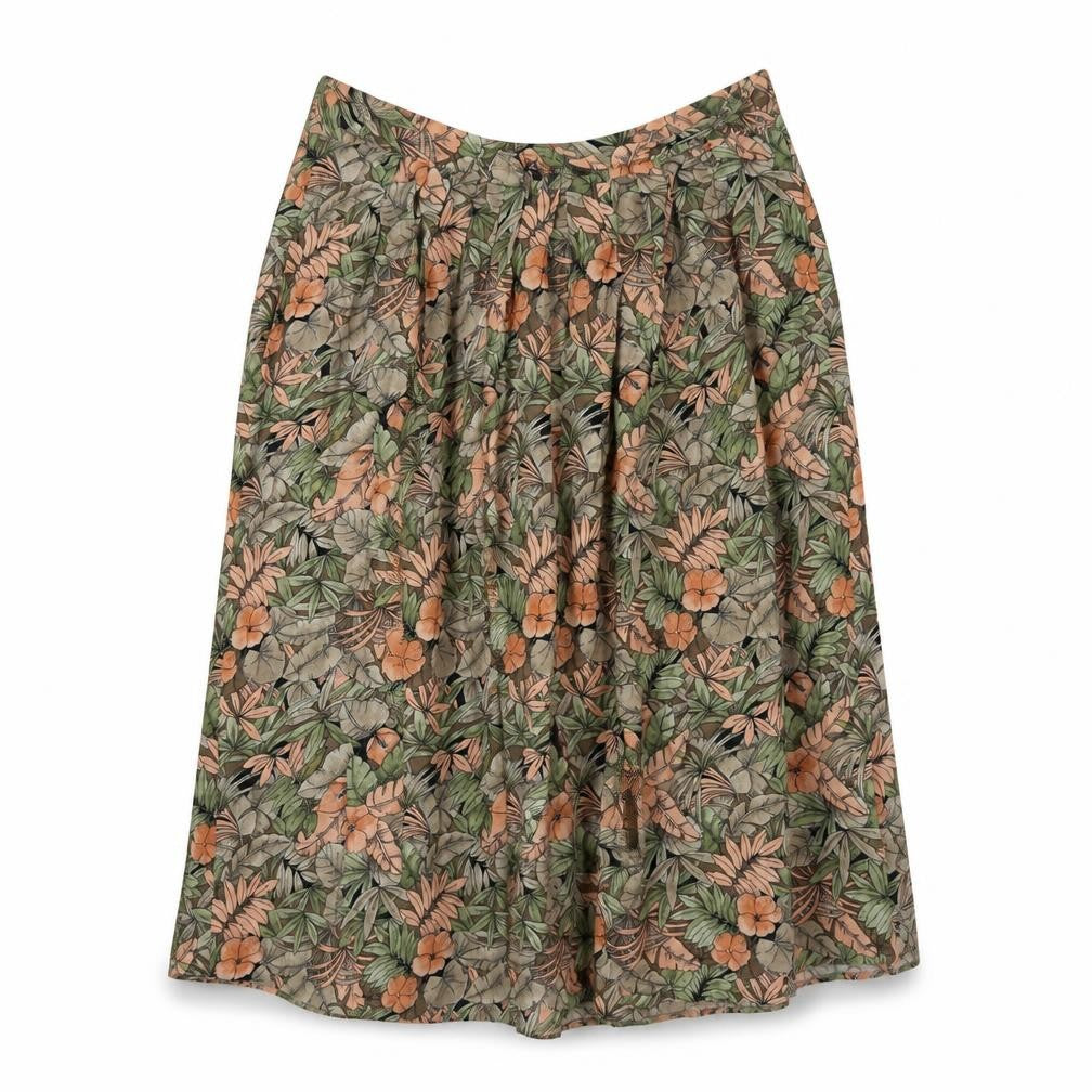 Richards Women's Floral A-Line Multicoloured Midi Skirt
