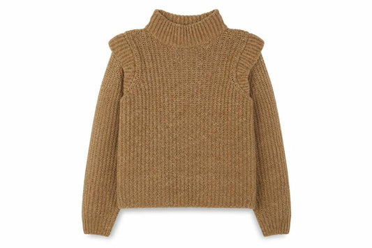 Vero Moda Women's Brown High Neck Pullover Jumper
