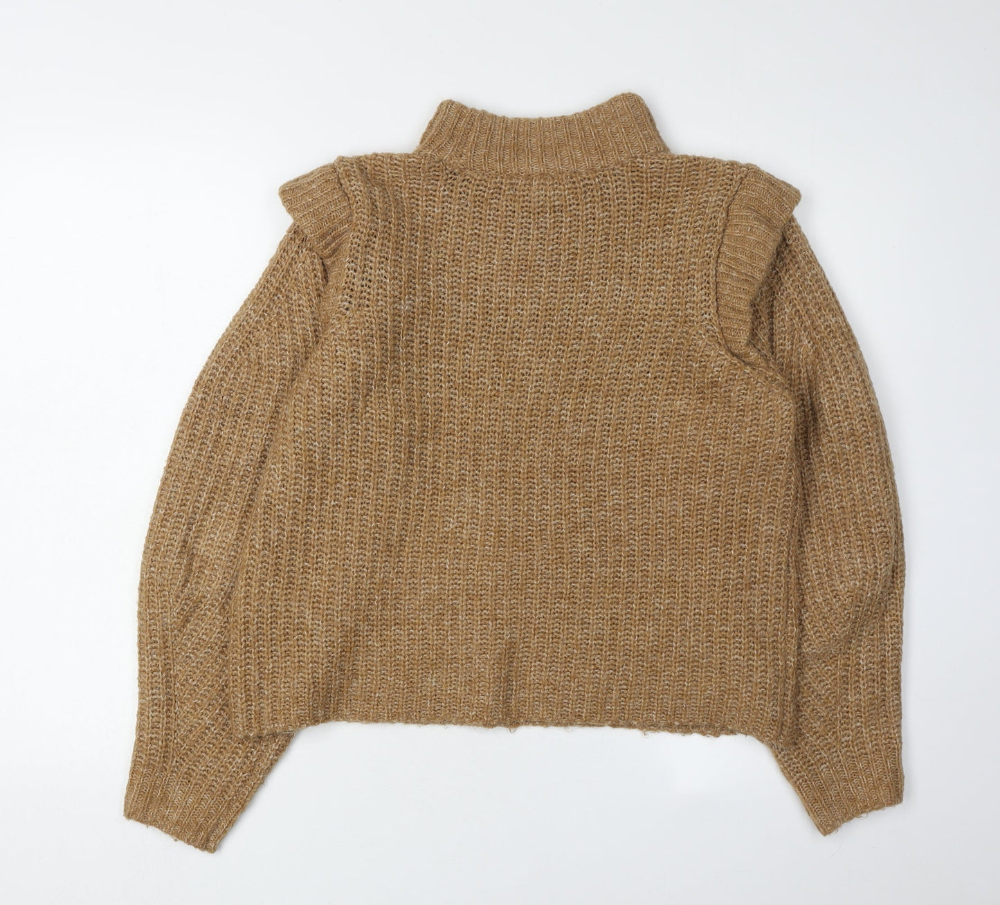 Vero Moda Women's Brown High Neck Pullover Jumper