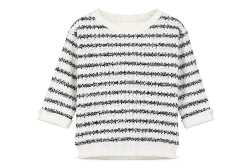 Wallis Women's Ivory Striped Pullover Jumper S