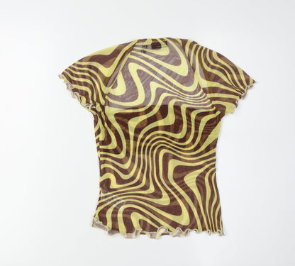 Back view of ASOS DESIGN Women's Multicoloured Geometric Top, size 8