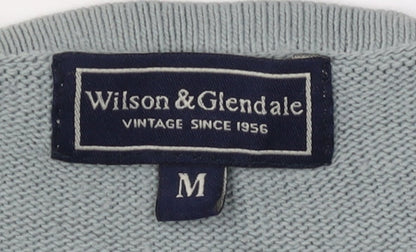 Close-up detail of Wilson & Glendale Grey jumper, Medium