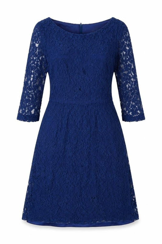 TIANA B. Women's Blue Lace A-Line Dress UK 10