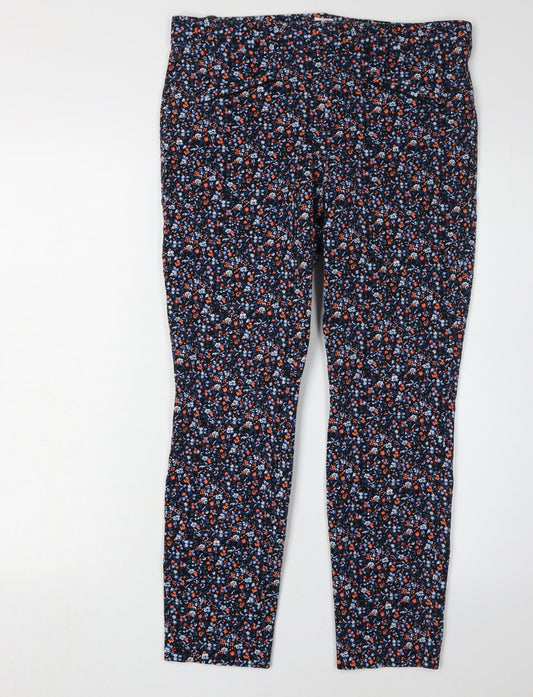 Gap Women's Multicoloured Floral Slim Trousers Size 6
