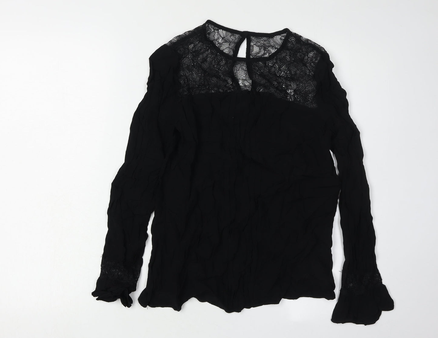 Monsoon Women's Black Lace Blouse, Size 10