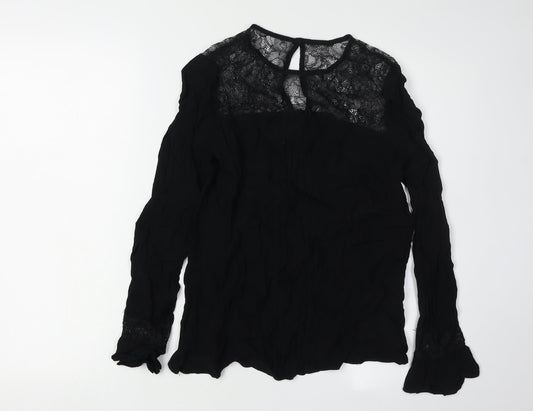 Monsoon Women's Black Lace Blouse, Size 10