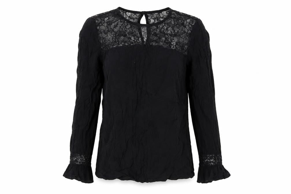 Monsoon Women's Black Lace Blouse, Size 10