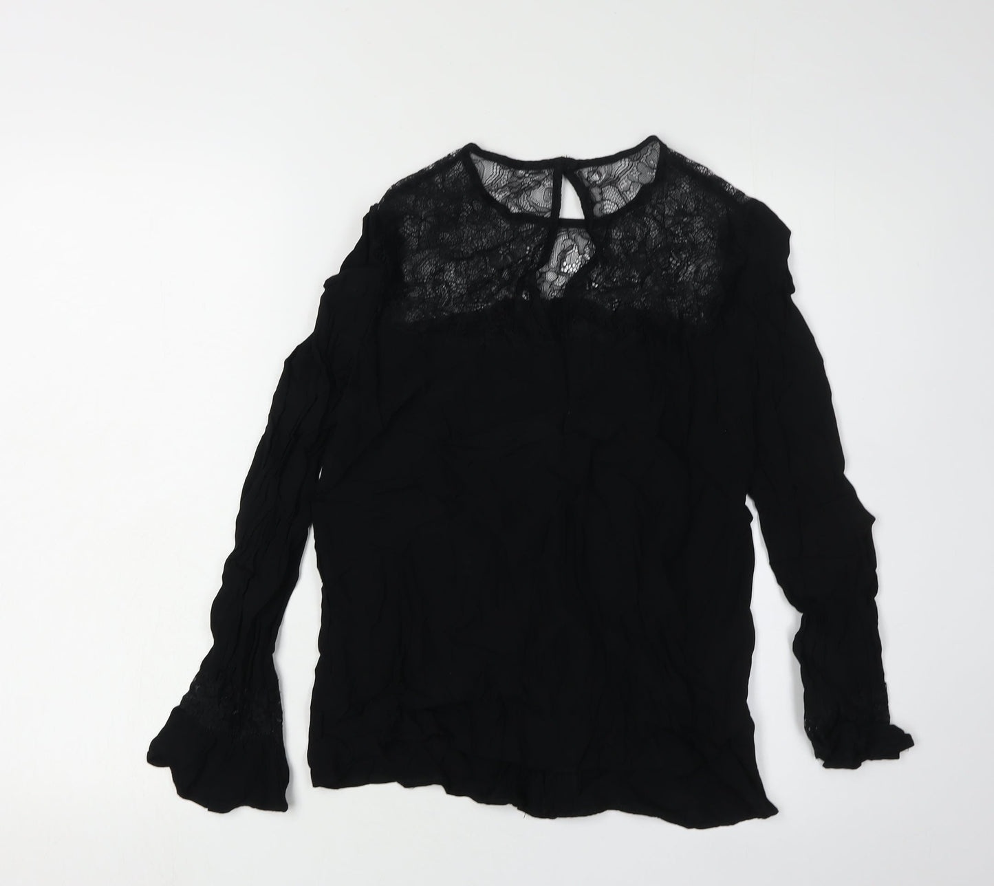 Monsoon Women's Black Lace Blouse, Size 10